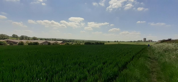 Views from Offchurch Lane, Public Footpaths towards Offchurch the River Leam and Newbold Comyn