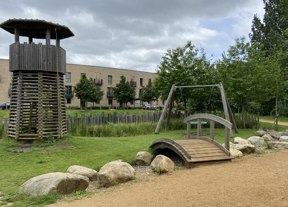 Precedent image showing how pocket parks can be safer spaces with some degree of natural surveillance and overlooking