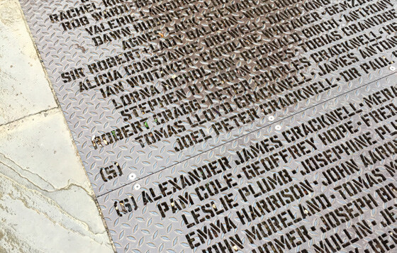 Precedent image showing interpretation boards to explain heritage features