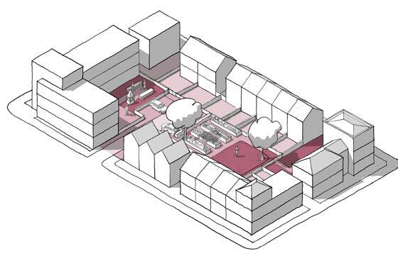 Precedent image showing perimeter block incorporating outside communal amenity space