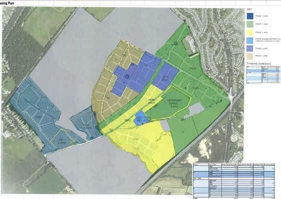 An extract of the Phasing Plan taken from the section 106 document associated with application W/18/0643