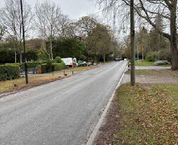 A photo of the view of residential parts of Stoneleigh Road