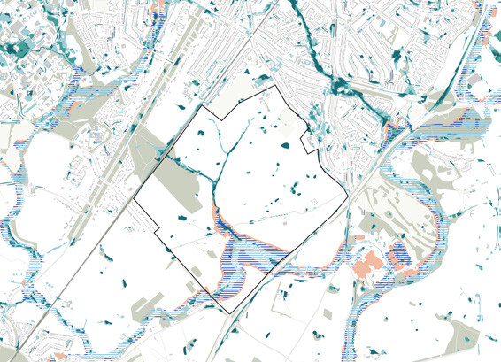 Map showing hydrology relevant constraints