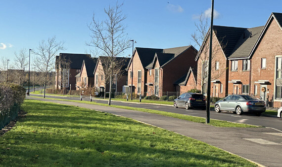 Precedent image for a tertiary street (taken of Houlton, Rugby)