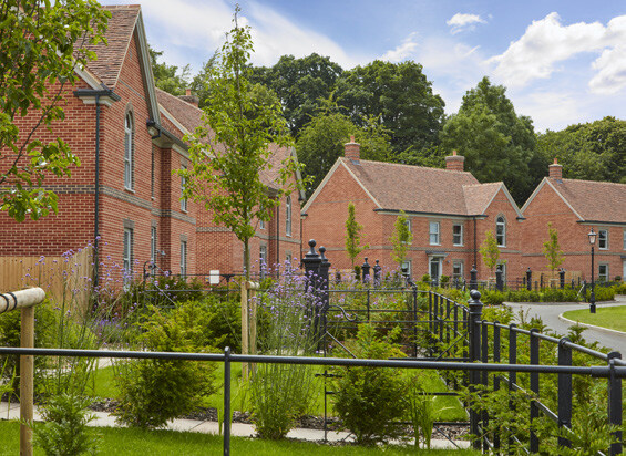 Precedent image showing how planted pedestrian links provide attractive routes for pedestrians