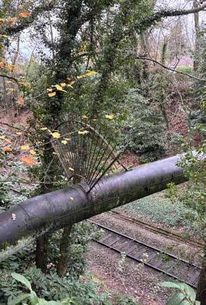 A photo of the railway line